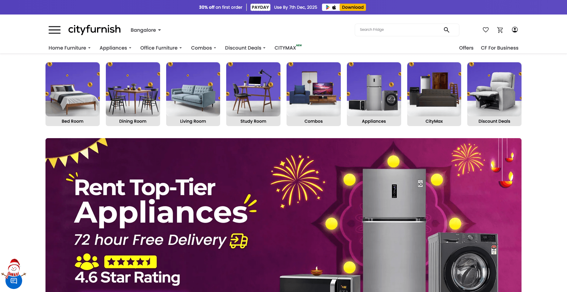 A preview of the Cityfurnish project.